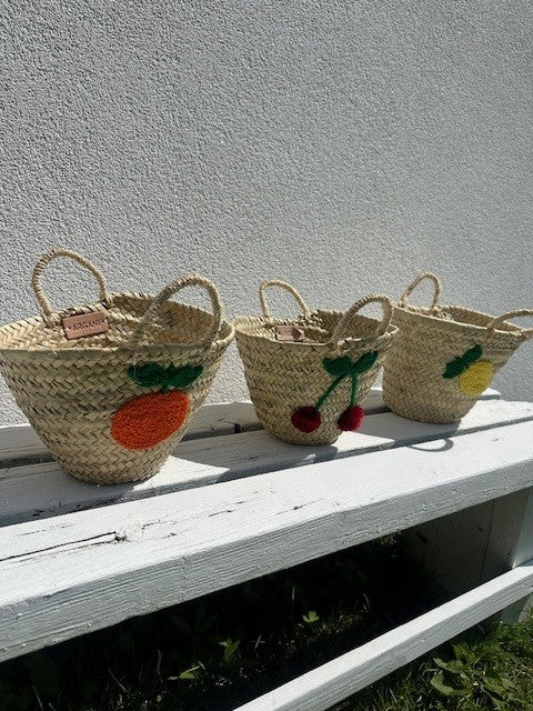 PETIT PANIER BRODE CITRON