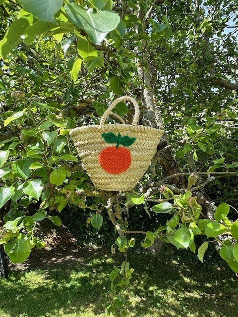 PETIT PANIER BRODE ORANGE