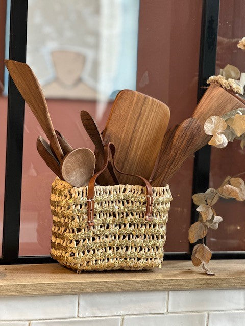 LE PETIT PANIER DORE ANSES EN CUIR