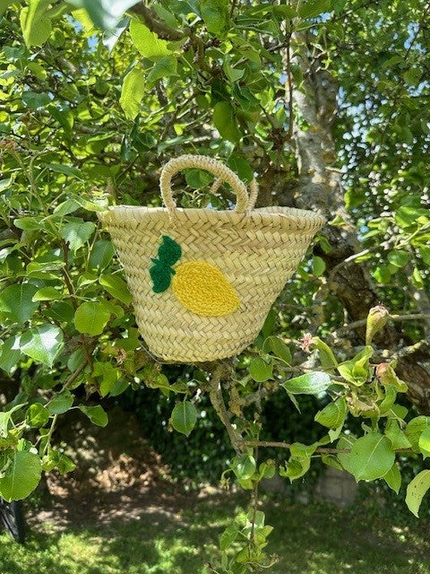 PETIT PANIER BRODE CITRON