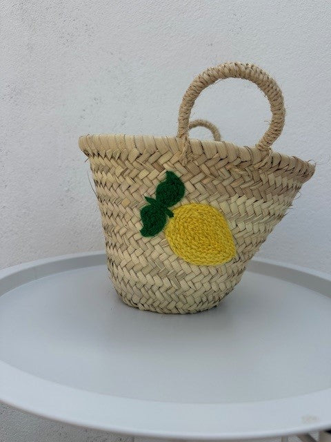 PETIT PANIER BRODE ORANGE