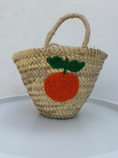 PETIT PANIER BRODE CITRON